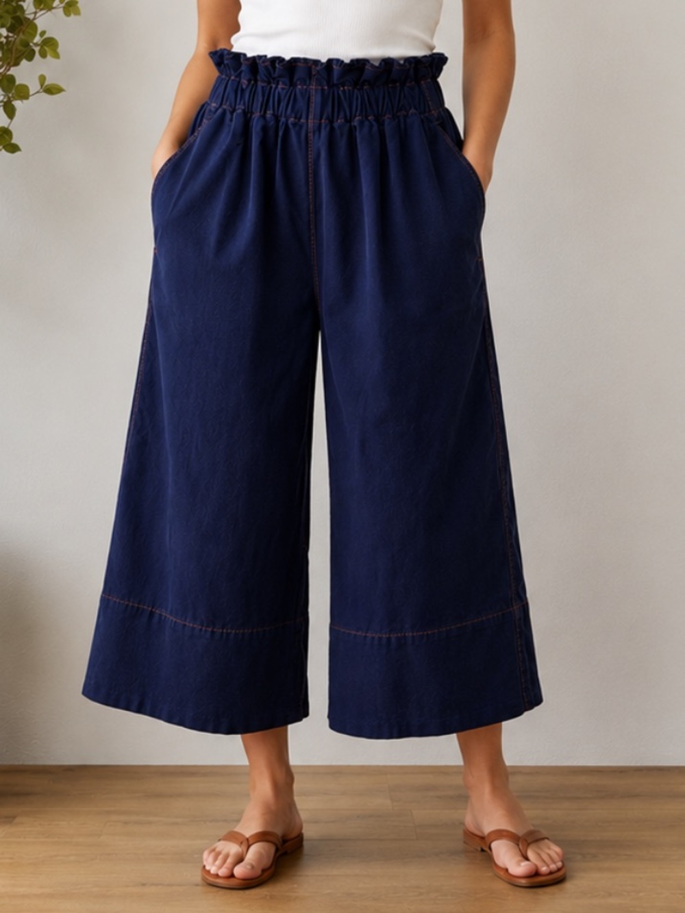Topshop Boutique Cropped Wide Leg Pants